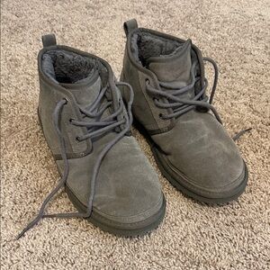 UGG Gray Lace-Up Boots